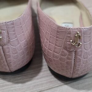 Jimmy Choo Blush Croc-Embossed Loafers